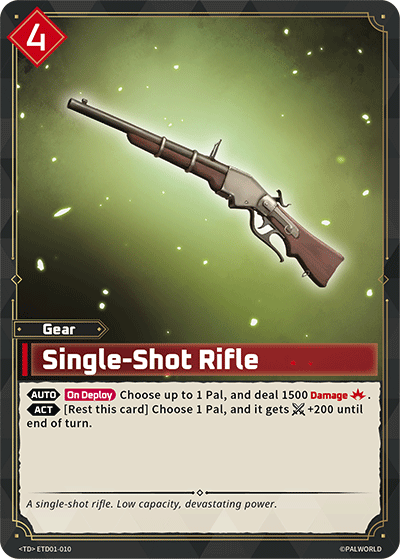 Single-Shot Rifle ETD01-010 Palworld TCG card