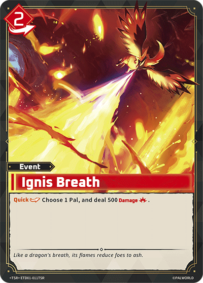 Ignis Breath ETD01-011TSR Palworld TCG card
