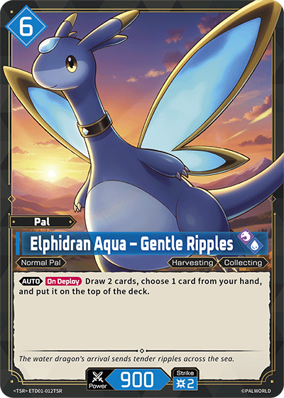 Elphidran Aqua – Gentle Ripples ETD01-012TSR Palworld TCG card