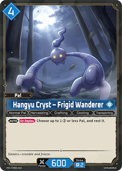 Hangyu Cryst – Frigid Wanderer ETD01-015 Palworld TCG card
