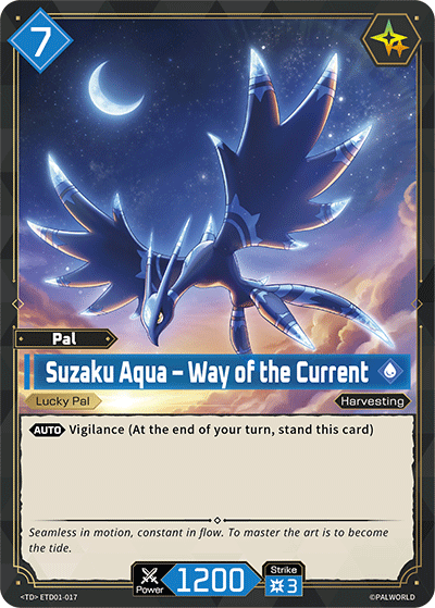 Suzaku Aqua – Way of the Current ETD01-017 Palworld TCG card