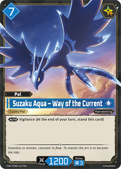 Suzaku Aqua – Way of the Current ETD01-017TSR Palworld TCG card