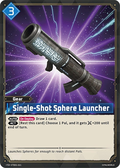 Single-Shot Sphere Launcher ETD01-021 Palworld TCG card