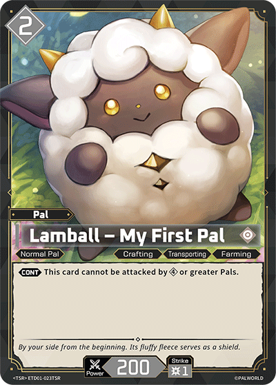 Lamball – My First Pal ETD01-023TSR Palworld TCG card