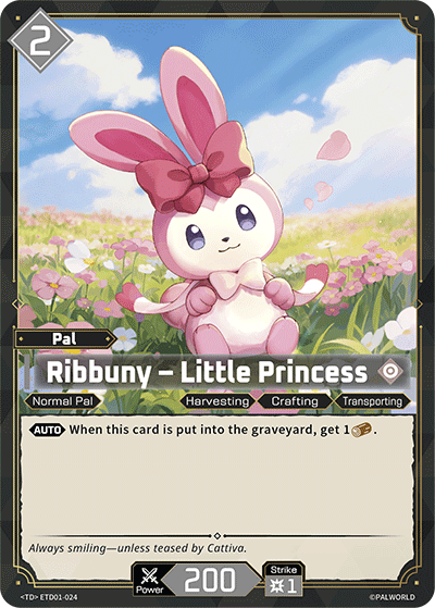 Ribbuny – Little Princess ETD01-024 Palworld TCG card