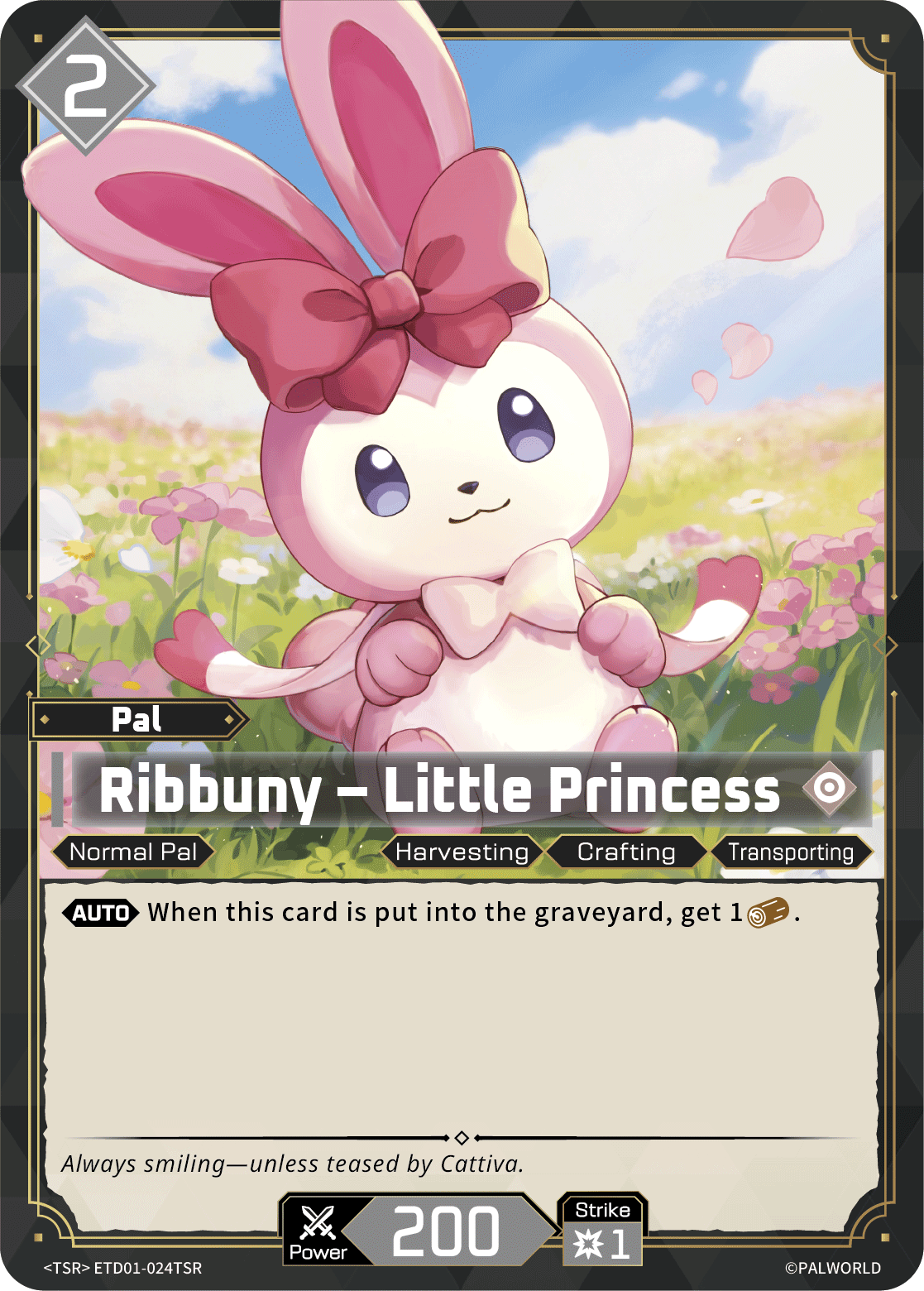 Ribbuny – Little Princess ETD01-024TSR Palworld TCG card