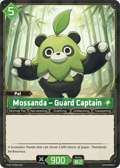Mossanda – Guard Captain ETD02-001 Palworld TCG card