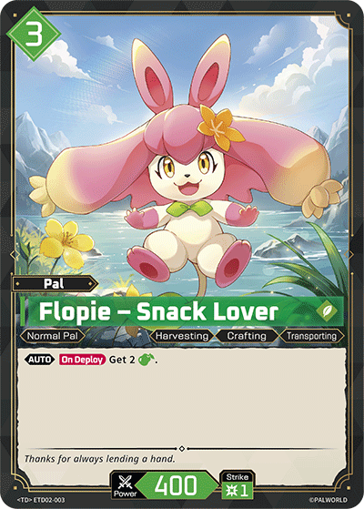 Flopie – Snack Lover ETD02-003 Palworld TCG card