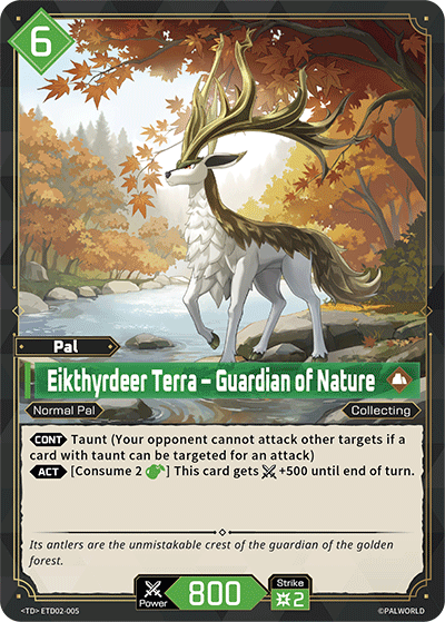 Eikthyrdeer Terra – Guardian of Nature ETD02-005 Palworld TCG card