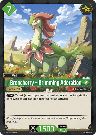 Broncherry – Brimming Adoration ETD02-006 Palworld TCG card