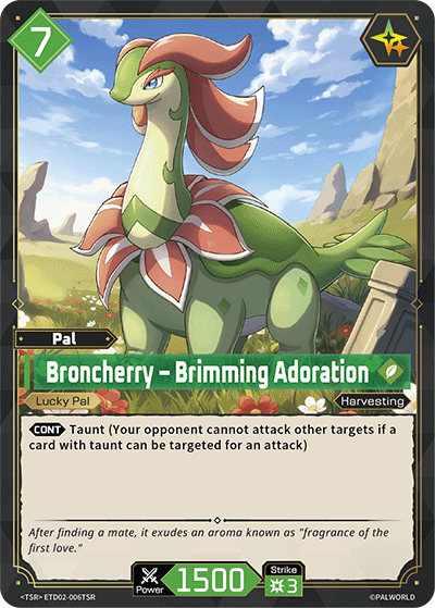 Broncherry – Brimming Adoration ETD02-006TSR Palworld TCG card