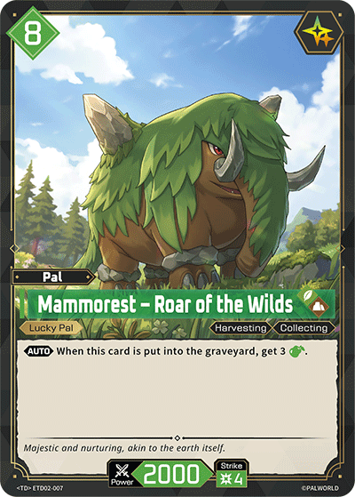 Mammorest – Roar of the Wilds ETD02-007 Palworld TCG card