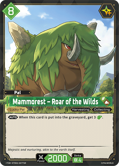 Mammorest – Roar of the Wilds ETD02-007TSR Palworld TCG card