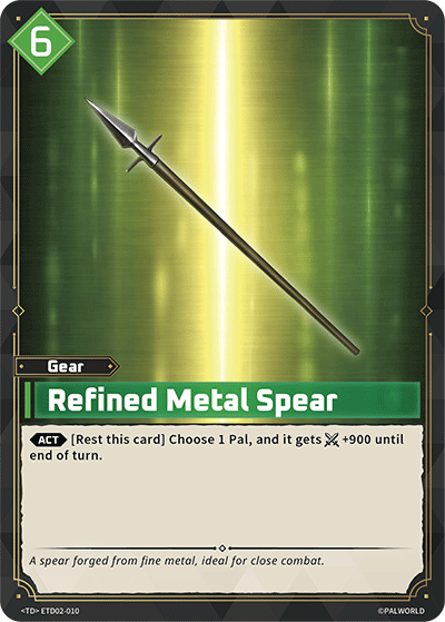 Refined Metal Spear ETD02-010 Palworld TCG card