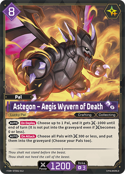 Astegon – Aegis Wyvern of Death ETD02-012 Palworld TCG card