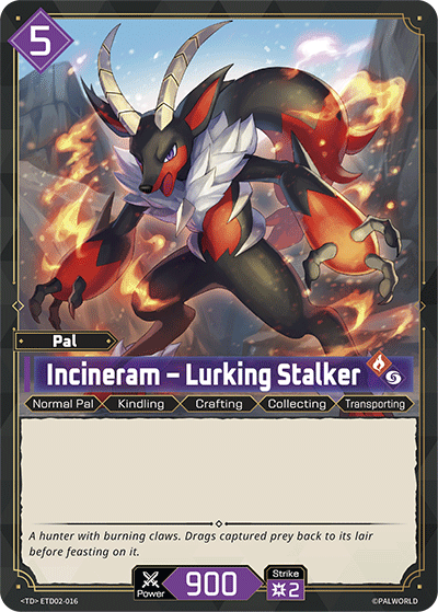 Incineram – Lurking Stalker ETD02-016 Palworld TCG card