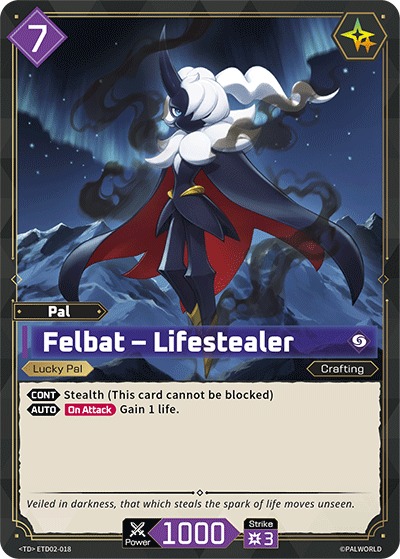 Felbat – Lifestealer ETD02-018 Palworld TCG card