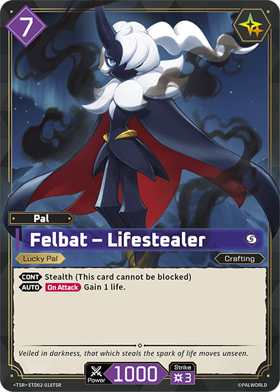 Felbat – Lifestealer ETD02-018TSR Palworld TCG card