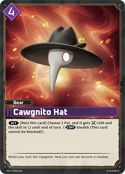 Cawgnito Hat ETD02-020 Palworld TCG card
