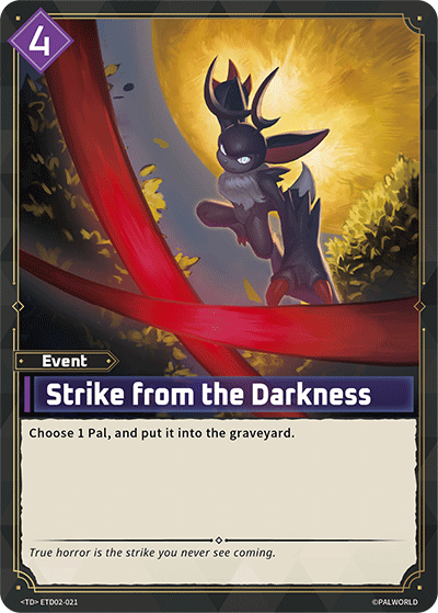 Strike from the Darkness ETD02-021 Palworld TCG card