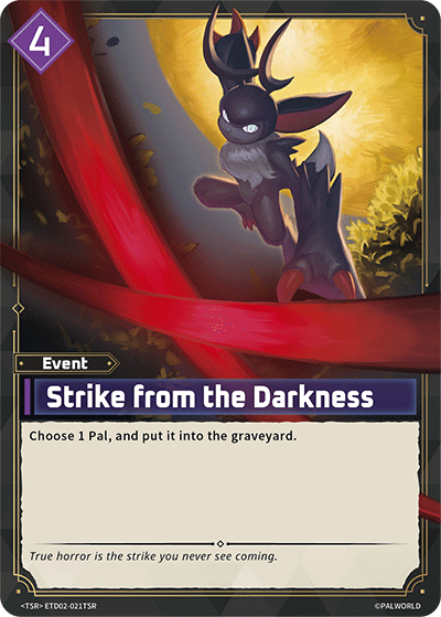 Strike from the Darkness ETD02-021TSR Palworld TCG card