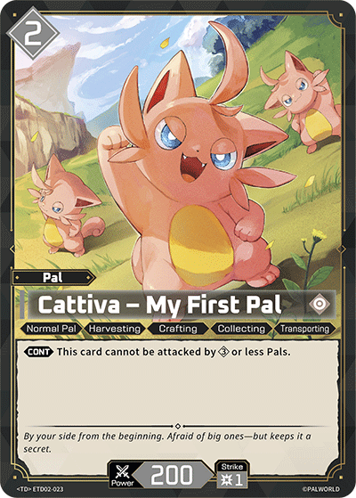 Cattiva – My First Pal ETD02-023 Palworld TCG card