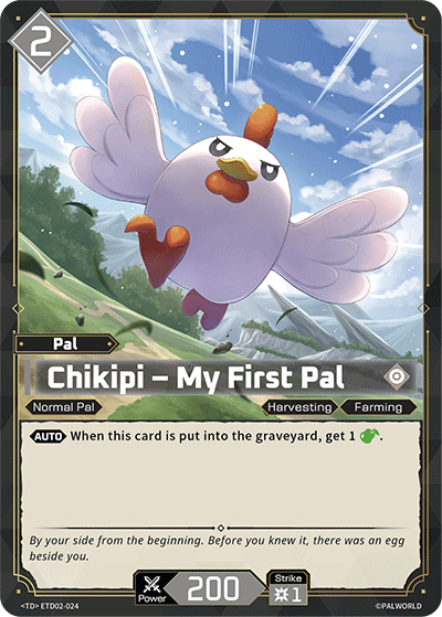 Chikipi – My First Pal ETD02-024 Palworld TCG card