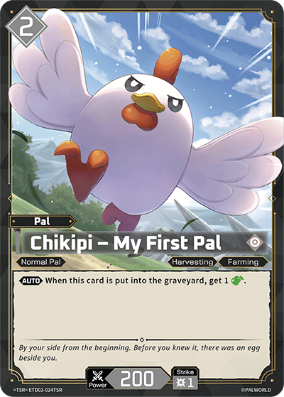 Chikipi – My First Pal ETD02-024TSR Palworld TCG card